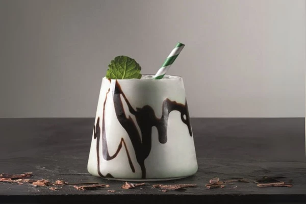 Mátovo-čokoládové frappé