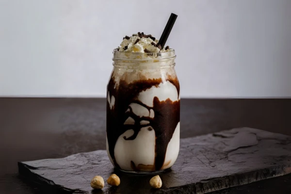 Čokoládovo-lískooříškový milkshake