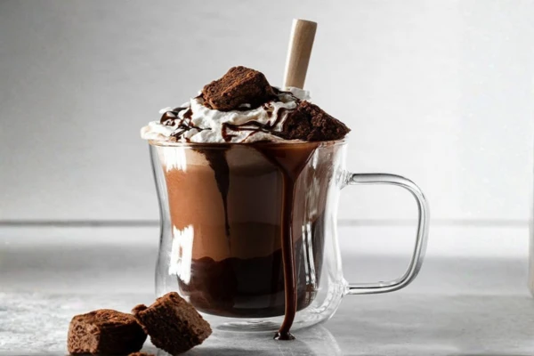 Horká čokoláda s brownie